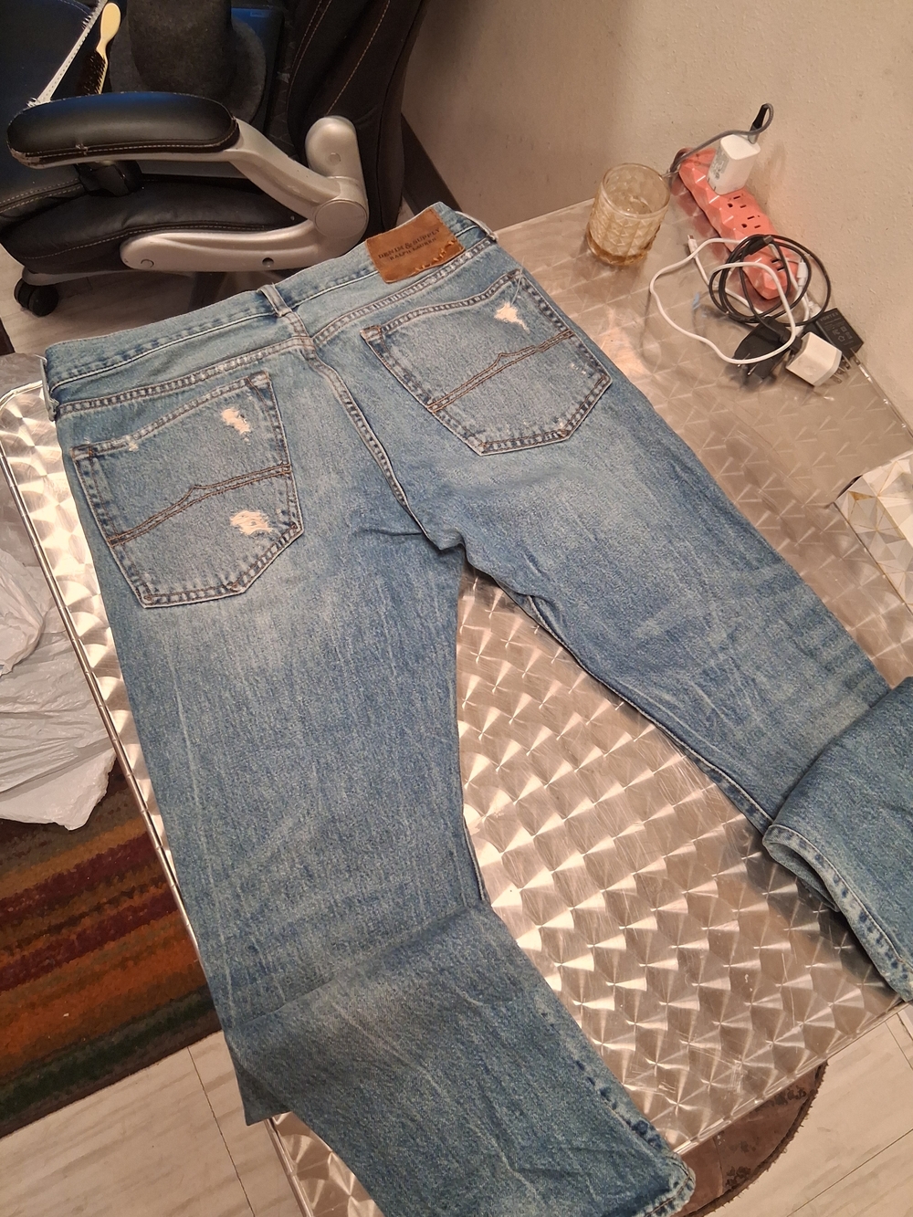 Denim & Supply Ralph Lauren Light Blue Distressed Slim Jeans - Picture 8 of 8